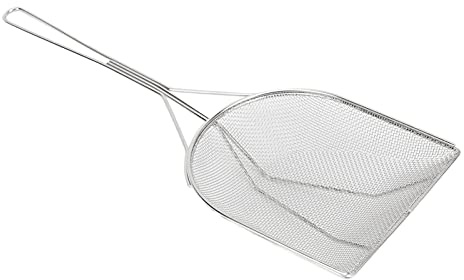 Pala for excavar, Pala de Madera for jardín, Pala metálica Forde Reptiles con Mango Largo, Pala de Malla Fina metálica for Limpiar de Reptiles y lecho.