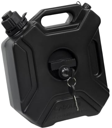 Oshhni Tanica per carburante, addensata, accessori, contenitore di ricambio per serbatoio carburante per preparazione auto, veicoli, motociclette, Nero