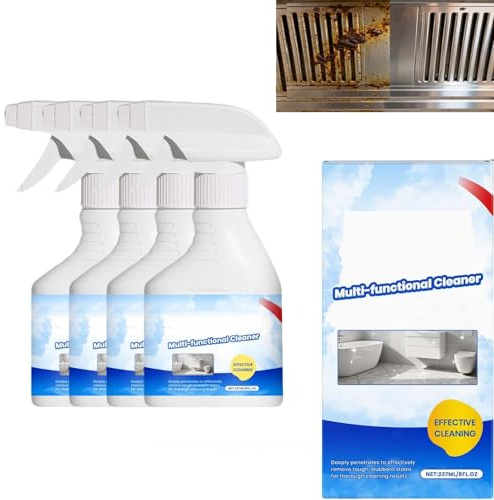 Spray desengrasante de cocina resistente, spray limpiador multiusos para hornos, estufas, estufas de gas, campana extractora, electrodomésticos de acero inoxidable, sartenes, removedor de grasa de