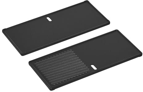 Enders® Guss-Wendeplatte 1/3 Uniq 3, Grillfläche, Gusseisen, Grill Zubehör, Grillplatte, massive Gussplatte ist doppelseitig anwendbar, für Enders Gasgrills B20,5 x T44,5 x H1,2 cm, # 7992