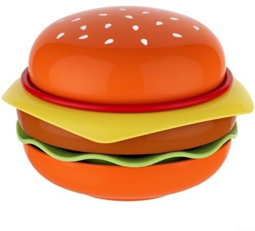 Juego de 6 platos apilables para hamburguesas con diseño eficiente de espacio, para material plástico duradero, base antideslizante para estabilidad, perfecto para hamburguesas y aperitivos (punto