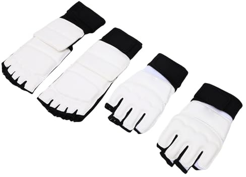 Keenso Taekwondo Sparring Gear, Gants Protecteurs de Mains et de Pieds, Ensemble de Protections pour la Boxe, Le Kickboxing (XL)