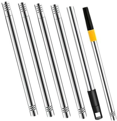 Lurrose Extendable Paint Brush Telescopic Paint Roller Extension Rod, Stainless Steel Brush Extension Handle, 1.7m Removable Pole for Cleaning and Home Use