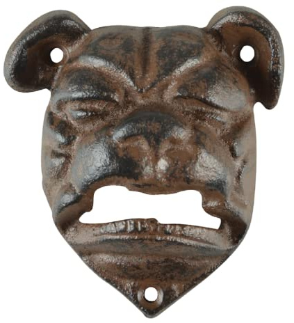 Esschert Design tt204 Série Bulldog Décapsuleur Marron antique
