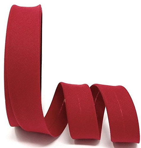 Byetsa Schrägband aus Baumwollmischgewebe, 30 mm, 25 m Rolle, Cardinal Red