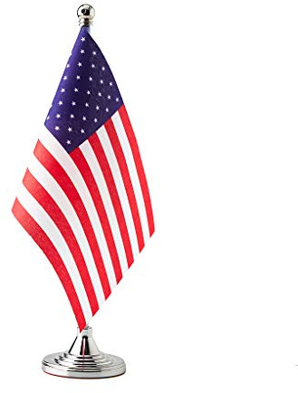 USA Flag American Flags, Small Mini American Desk Flag, Used for Table Office Classroom Home Patriotic Events Decorations