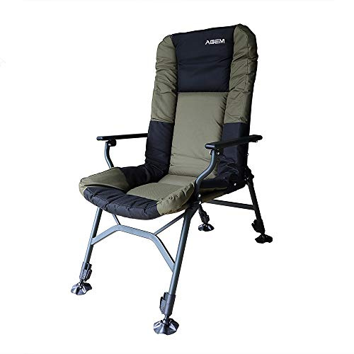 AGEM Campingstuhl Faltbar Carp Angelstuhl Karpfenstuhl Stuhl Fischerstuhl Klappbar 130kg