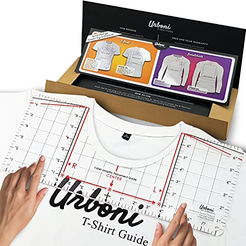 Urboni Tshirt Linealführung für Hitzepresse, XL-Vinyl-HTV-DTF-Ausrichtungswerkzeug