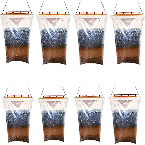 Attrape Mouches Suspendu Attrape Mouches D'extérieur, Attrape-Mouches avec Appât pour La Lutte Contre Les Ravageurs, Attrape-Mouches Tue Jusqu'à 20,000 Mouches pour Jardin Extérieur, Ferme, Écurie