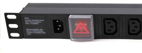 kenable 1U Rack Mount PDU 8 Way Power Distribution Unit C14 Inlet to C13 Sockets 19 Inch Horizontal 10A 2500W Black Aluminium Without Surge Protection