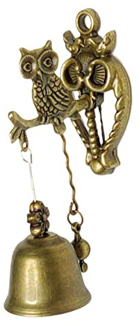Antique Style Shopkeepers Bell Old Fashioned Door of Bell Classic Style Entry Door Chime for Restaurant Party Farmhouse Shops Ornaments, Owl