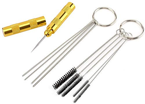Kit di Strumenti per la Pulizia Dell'aerografo Set di Aghi e Pennelli in Acciaio Inossidabile per la Pulizia della Pistola a Spruzzo Dell'aerografo - Kit Professionale per la