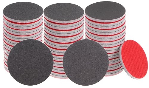sourcing map 60pcs 3 Inch Sanding Sponge Set 600 Grit 800 Grit 1200 Grit Hook and Loop Sanding Disc Wet/Dry Polishing for Car Wood Drywall Metal