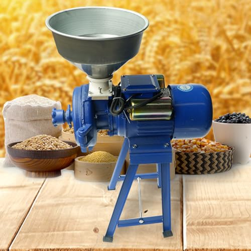 TAHALI Molinillo de Grano eléctrico, Molinillo de maíz de 220 V, Molinillo de Grano Resistente, Molino de alimentación eléctrico Comercial, Molinillo de Cereales Secos y húmedos