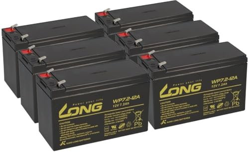 USV Akku passend für Benning MT-Compact 2kVA Enertronic S 2,5kVA 6X 12V 7,2Ah AGM Blei