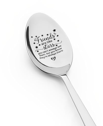Best Friend Coffee Tea Spoon Birthday Gifts for Women Men Friends Graduation Gifts for Him Work Bestie Gifts for Her Best Friends Gifts for Boys Long Distance Friendship Gifts for Girls Gifts for Kids