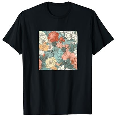 Begonie Floral Blumen Muster Grafik T-Shirt