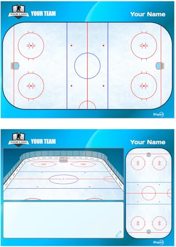 ETISPORT Eishockey Taktiktafel für Trainer. Personalisiert mit Name, Logo oder Verein. Trocken abwischbar