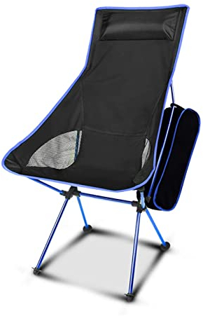 ALEjon Moon Chair, faltbar, tragbar, Outdoor-Möbel für Reisen, Grillen, Strand, Picknick, Wandern, Angeln, maximale Belastung 150 kg, Angelstuhl (Farbe: Blau)