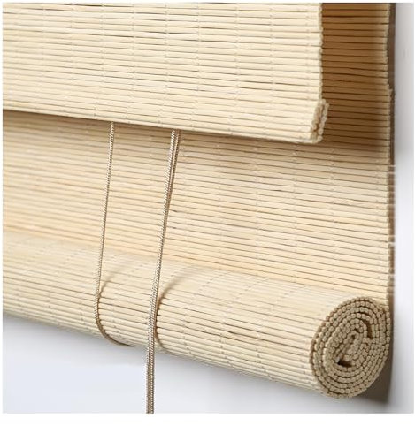 XLHWJCP Retro-Bambusvorhang, Verdunkelungsrollos, Bambus-Rollos, Privatsphäre, Sonnenschutz, atmungsaktiv, für Trennwand Garten Veranda (Nature,WxH:50x325cm/19.6x127.9in)