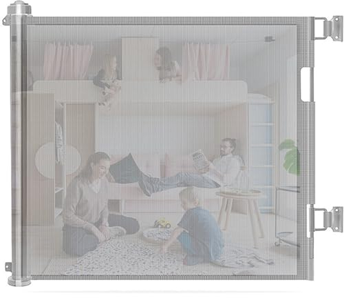 Treppenschutzgitter Türschutzgitter Ausziehbar 0-300 cm Hundebarrieren Einziehbares Tür- Und Treppengitter Für Babys Und Haustiere(Color:A)