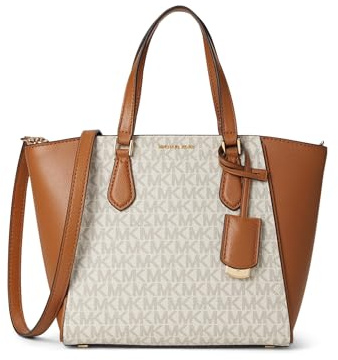 Michael Kors Women's Taryn Small Convertible Crossbody Bag, Gold-Tone Hardware/Vanilla/Acorn