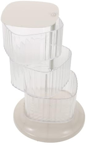 KITANDOVE Rotierbare Schmuckaufbewahrung Box Mehrschichtiger Organizer Für Make-up Schwämme Haargummis Praktisch Für Schreibtisch Schminktisch Perfektes Für Frauen