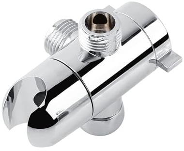 lvifloae Valvola deviatore a Tre Vie per soffione Doccia con Staffa per soffione Doccia Portatile, Braccio Doccia Combinato, Accessori Hardware per Il Bagno