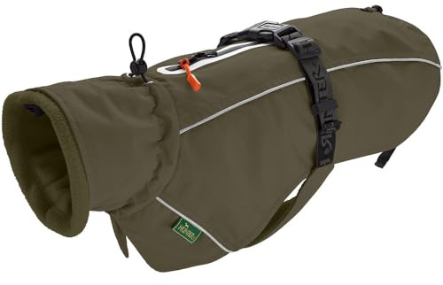 HUNTER Hundemantel NORDBY, Farbe: Oliv, wasserabweisend, warm gefüttert, reflektierend, ideal für Outdoor-Abenteuer, schützt vor Kälte & Nässe, maschinenwaschbar, Größe: 42,5