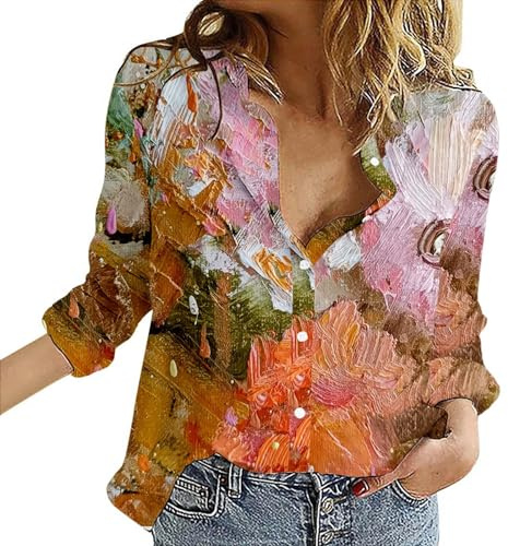Camicia Lilla My Orders Maglia Manica 3/4 Donna Cotone Camicia Manica Lunga Donna Camicia Donna Elegante Viscosa Camicia Incrociata Donna Felpa Rossa Donna Top Floreal Day Prime