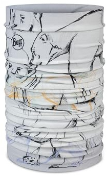 Buff Original EcoStretch barn flickor halsduk, tubformig, multifunktionell, nacke och huvud, löpning, promenader, vandring, hållbar, lätt, en storlek, vit