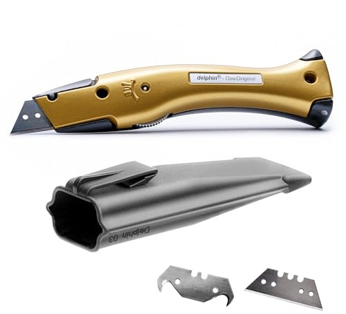 Delphin®-03 Club Edition inkl. Klingen und Kunststoffköcher, Teppichmesser