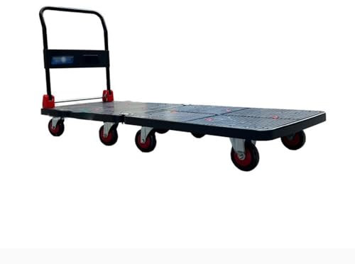 Carrello a Piattaforma Pieghevole Carrello for camion a pianale extra lungo industriale for carichi pesanti Rimorchio a 8 ruote silenzioso a pianale ribassato Carrello a pianale allargato e ispessito