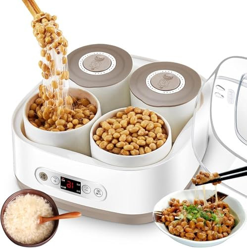 2l Fermentatore elettrico di Natto,Home Automatic Multi-Function Yogurt Machineadjustable Temperature Yogurt Machine,High Temperature Resistant Container & Smart Panel Control,For Bar Dessert Shop
