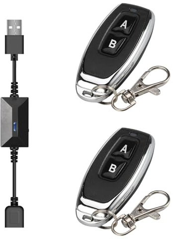 QIACHIP Interruttore di alimentazione a distanza USB, DC 3,6 V, 5 V, 6 V, 12 V, 24 V, 2 A, adattatore wireless per luci LED, luci di lettura e ventole