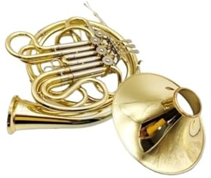 Professionelles Bb F Doppelhorn In Leistungsqualität Mit Goldlack Und Vier Klappen Mit Etui Waldhorn Für Anfänger