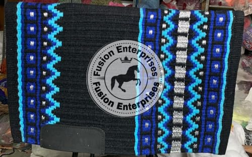 EQUIEMPRESS Sattelunterlage Western Show/Westernsatteldecke aus Neuseelandwolle, Top Wool Pad Sensor Flex (Anpassung möglich) VK-008 (34 x 34)