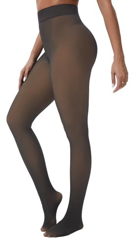ZAKASA Collant Thermique Polaire Femme: Collants Chaud Effet Transparent Hiver Legging Haute et Doublés 220G Lot de 1