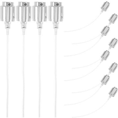 EPIGEIST 15Pcs Perfume Spray Pump Replacement Tops 15Mm Silver Aluminum Nozzle Fine Mist Sprayer Heads for DIY Portable Fragrance Bottles
