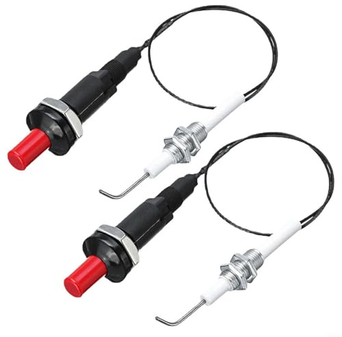 Entgoinggo Encendedor de chispa piezoeléctrico, kit de encendido piezoeléctrico con botón pulsador generador de chispas para parrillas de gas, estufas, hornos, chimeneas y calentadores