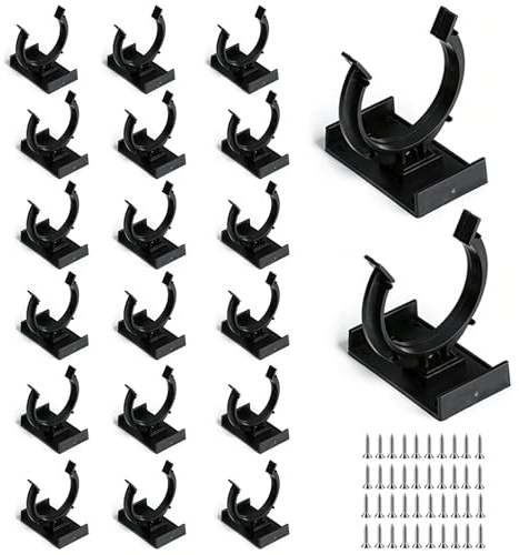 20Pcs Kitchen Plinth Clips, Kick Board Plinth Clips, Kitchen Kickboard Clip with 40 Screws, Durable Kickboard Fixing Clip for Secure Cabinet and Skirting Board Installation, Easy to Install (Black)
