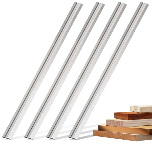BALUGAEA Set of 4 Planer Blades 82 mm, 82 x 5.5 x 1.2 mm HSS Reversible Knives / Planer Blades for Electric Planer Woodworking Machines