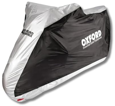Oxford Aquatex Cover M – Funda De Moto Impermeable Exterior | Accesorios para Moto De Protección Completa | Cubre Moto Resistente Al Agua Y Al Polvo con Ajuste Seguro para Uso Diario