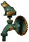 VARIOSAN Robinet Nostalgie Grenouille 11206, 1/2, Effet laiton patiné, longue distance au mur, grande rosace murale