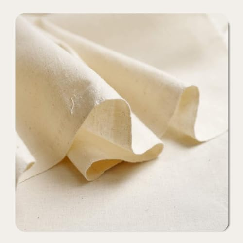 On Trend Fabrics Calico 100% unbleached Cotton Fabric - 150cm wide medium weight cream colour - sold by the metre