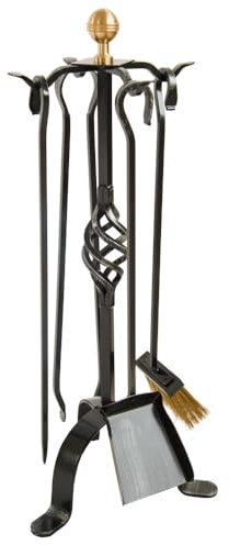 CG12 TREVI - KIT ACCESSORI CAMINO H CM 65 IN FERRO BATTUTO-CRUCCOLINI