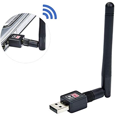 MediaTek Ralink RT5370N 150Mbps 2dBi Antenna WiFi Dongle Supporto Raspberry Pi 3 Pi 2 Pi Win 10 Linux 802.11n/g/b USB2.0 Per PC Desktop Laptop Nero