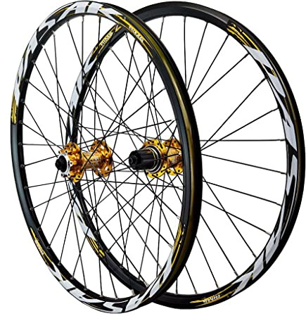 24 Zoll Mountainbike Laufradsatz, 26/27,5/29 Zoll Doppelwandig Aluminiumlegierung Hybrid/MTB Fahrradfelge Scheibenbremse Kompatibel 7/8/9/10/11 Speed 2150g
