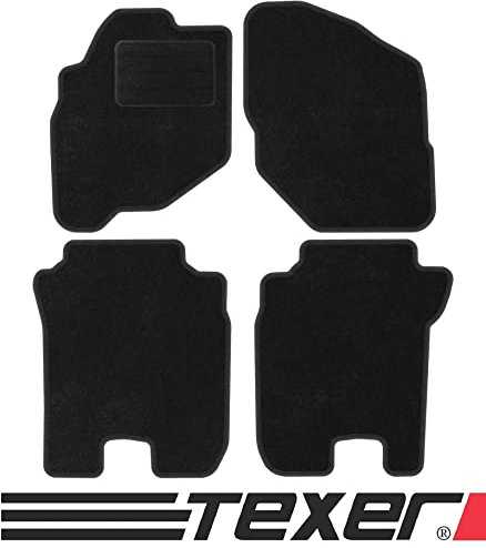 TEXER Textil Fußmatten Passend für Honda Jazz II Bj. 2001-2008 ANTHRAZIT