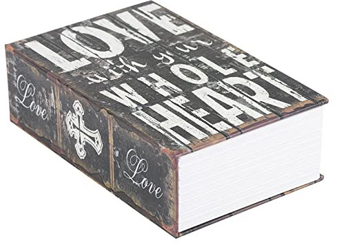 Umleitungs Buchtresor Spezialtresore, Tragbarer Metalltresor, Versteckter mit Schlüsselschloss, Schmuckkollektion, Schlüsselversteck Geldverstecke Für Zuhause(LIEBE)